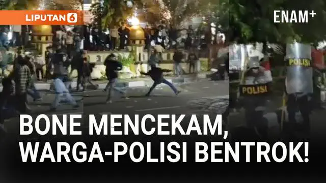 VIDEO: Demonstrasi di Bone Berujung Rusuh, Warga-Polisi Bentrok!
