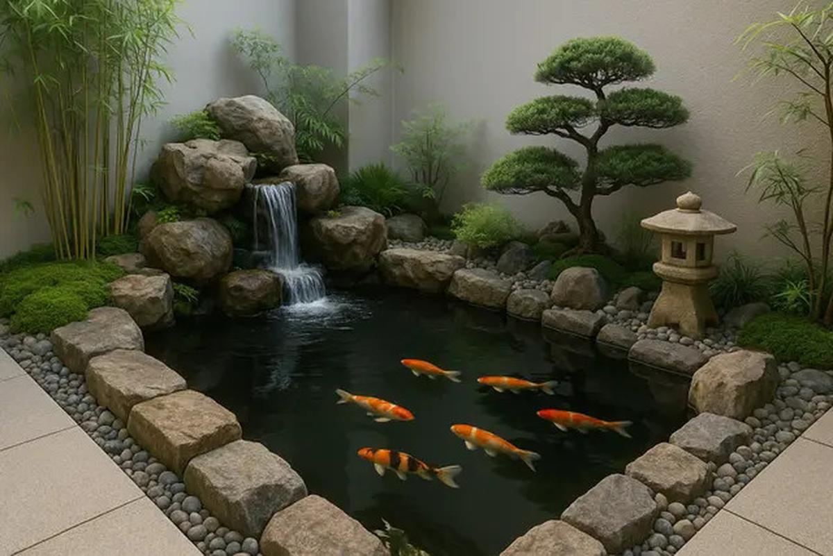 7 Gambar Kolam Ikan di Sudut Rumah Minimalis, Menambah Kesan Natural di 2025