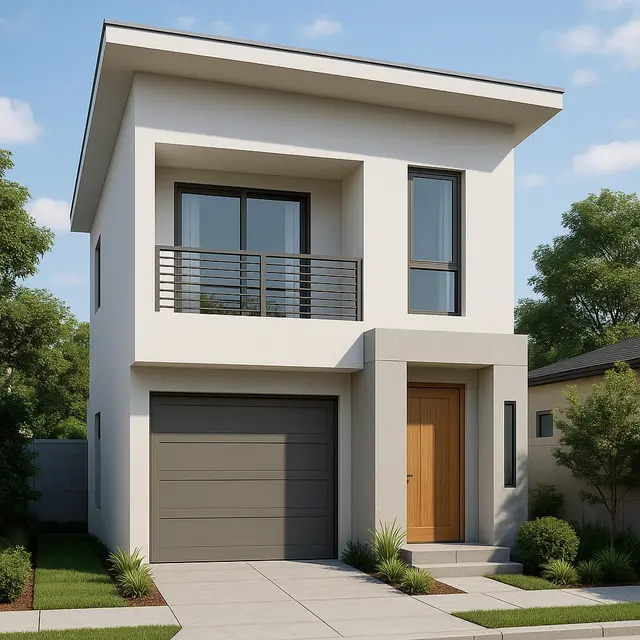 Inspirasi Rumah Minimalis 6x12 2 Lantai Lengkap dengan Garasi dan Balkon (Image by ChatGPT)