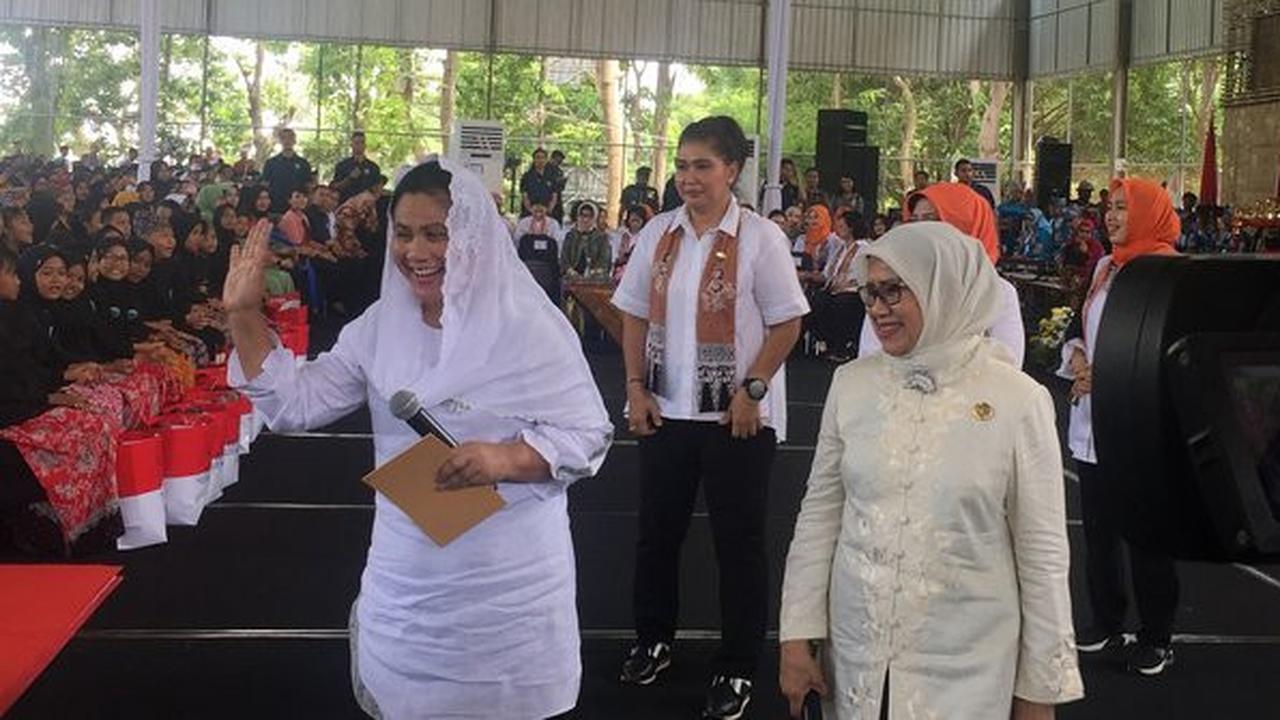 Ibu Negara Iriana Jokowi saat berkunjung ke Banyuwangi, Jawa Timur. (Istimewa)