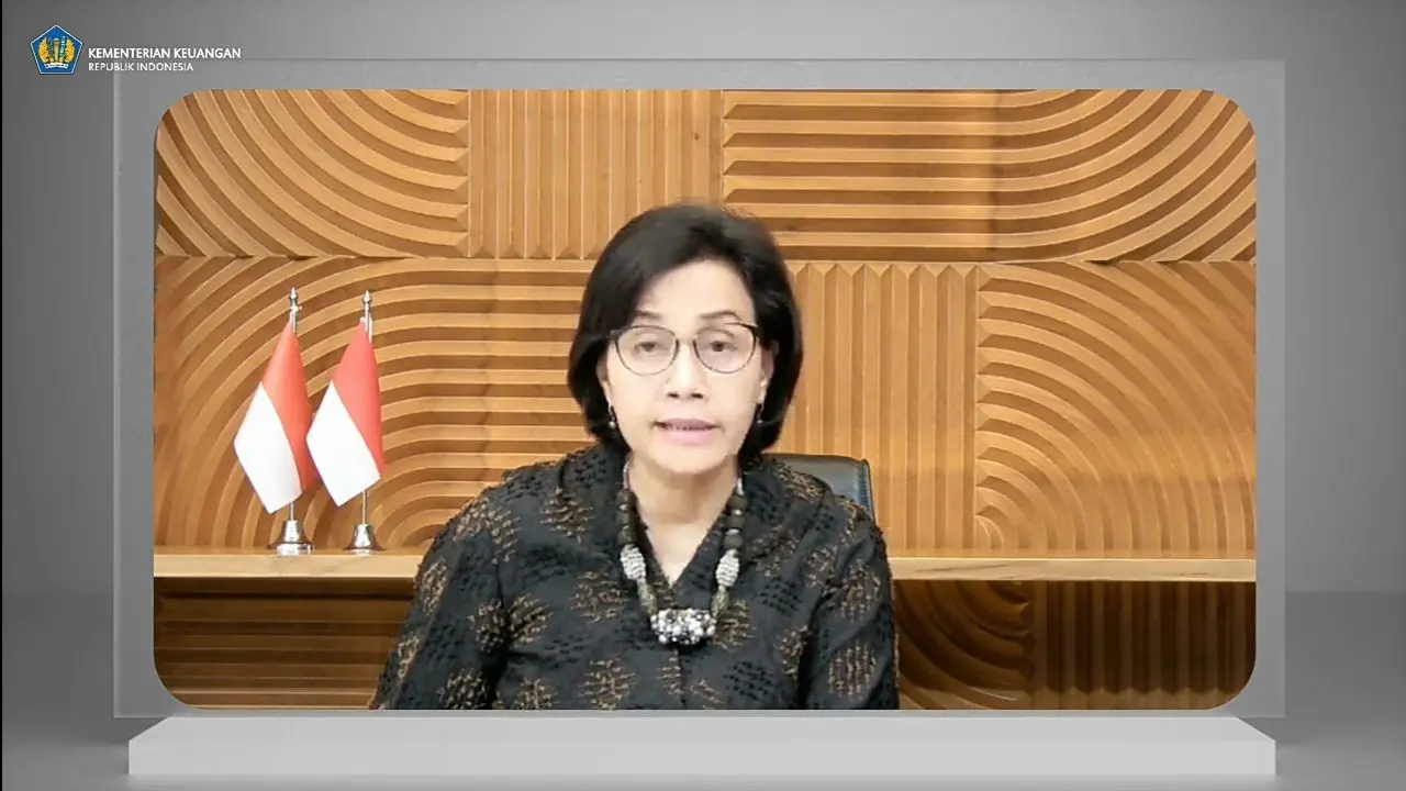 Menteri Keuangan Sri Mulyani Indrawati  dalam konferensi pers, KSSK, Rabu (27/10/2021)