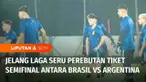 Laga bergengsi akan tersaji di perempat final Piala Dunia U-17, sang juara bertahan Brasil akan menghadapi Argentina, untuk meraih tiket semifinal. Para pemain Argentina serius mempersiapkan diri untuk meladeni permainan Brasil.