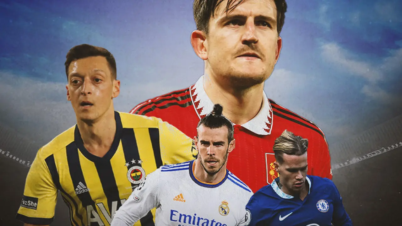 Ilustrasi - Harry Maguire, Mesut Ozil, Gareth Bale, Mykhailo Mudryk