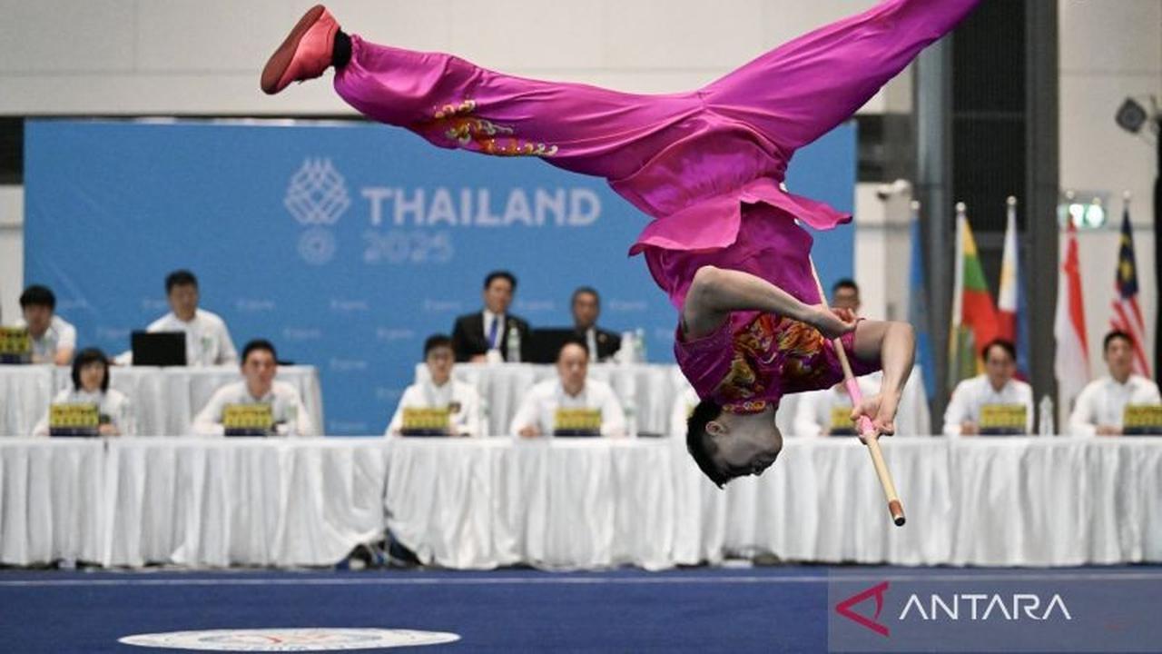Edgar Xavier Marvelo Sabet Emas Wushu Taolu Putra Gabungan di SEA Games 2025 Thailand
