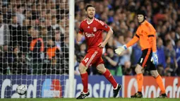 Xabi Alonso - Gelandang Timnas Spanyol ini dijual Liverpool ke Real Madrid pada 2009 dengan transfer senilai 34,5 juta euro. (AFP/Adrian Dennis)