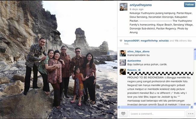 Akun Instagram Ibu Ani dan beberapa komentar dari 'followersnya' | (c) instagram.com/aniyudhoyono 