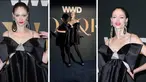 Foto kolase Coco Rocha saat menghadiri WWD Honors Awards yang diselenggarakan oleh Women's Wear Daily di Cipriani South Street di New York pada Selasa, 25 Oktober 2022. (Michael Loccisano/Getty Images/AFP)