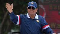 Presiden Prabowo Subianto menekan sejumlah hal kepada para anggota Kabinet Merah Putih. (AP Photo/Achmad Ibrahim)