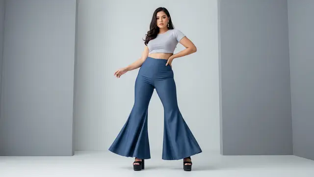 Model Celana Panjang Wanita untuk Paha Besar Flare