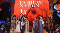 Purana dan Ny by Novita Yunus angkat unsur budaya Indonesia dalam koleksinya di Fashion Nation 2019. (Nurwahyunan/Fimela.com)