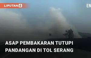 Beredar video viral terkait munculnya asap tebal hasil pembakaran lahan. Kejadian tersebut berada di jalan tol Serang - Rangkasbitung KM 80, Rabu (20/12/2023)