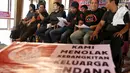 Persatuan Nasional Aktivis 98 (PENA 98) saat konferensi pers di Jakarta, Kamis (14/3). Dalam keterangan persnya PENA 98 juga menyatakan sikap menolak kembali kebangkitan keluarga cendana. (Liputan6.com/Johan Tallo)