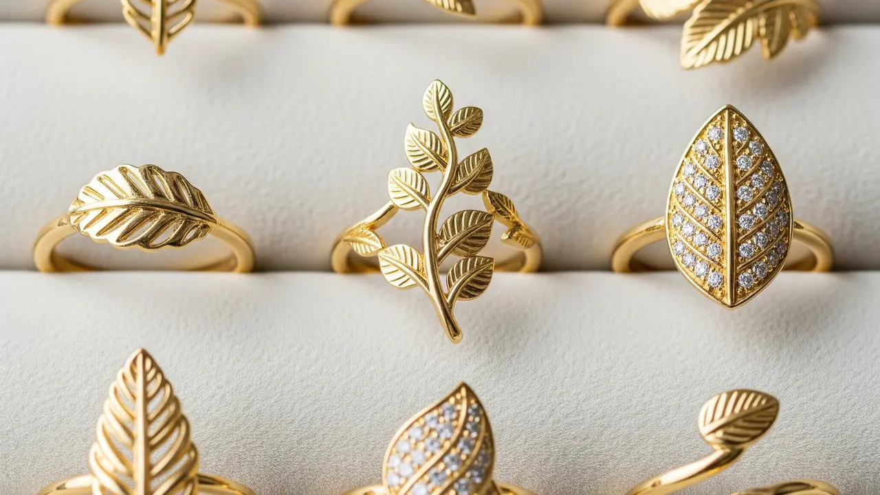 Model Cincin Emas Daun