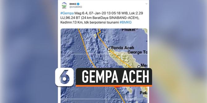 VIDEO: Gempa 6,4 Magnitudo Guncang Sinabang Aceh