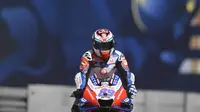 Pembalap Pramac Ducati, Jorge Martin, menjadi yang tercepat pada sesi kualifikasi MotoGP Amerika Serikat. (AFP/Mirco Lazzari)