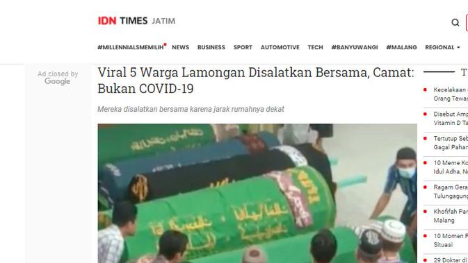 Cek Fakta Liputan6.com menelusuri klaim video lima jenazah meninggal bersamaan setelah divaksin