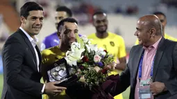 Xavi Hernandez mulai menukangi Al Sadd pada 30 Juni 2019 usai menyatakan pensiun sebagai pemain di klub terakhirnya, Al Sadd. (AFP/Atta Kenare)