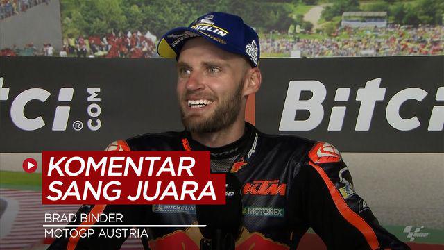 Berita Video Komentar Brad Binder Usai Menangi Balapan MotoGP Austria