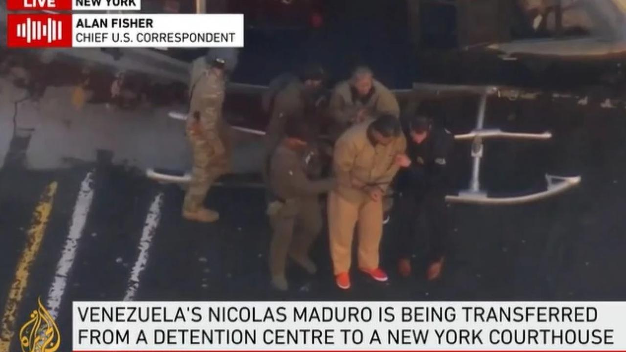 Presiden Venezuela Nicolas Maduro dan Istri Diborgol Dibawa ke Pengadilan AS Dijaga Agen Bersenjata
