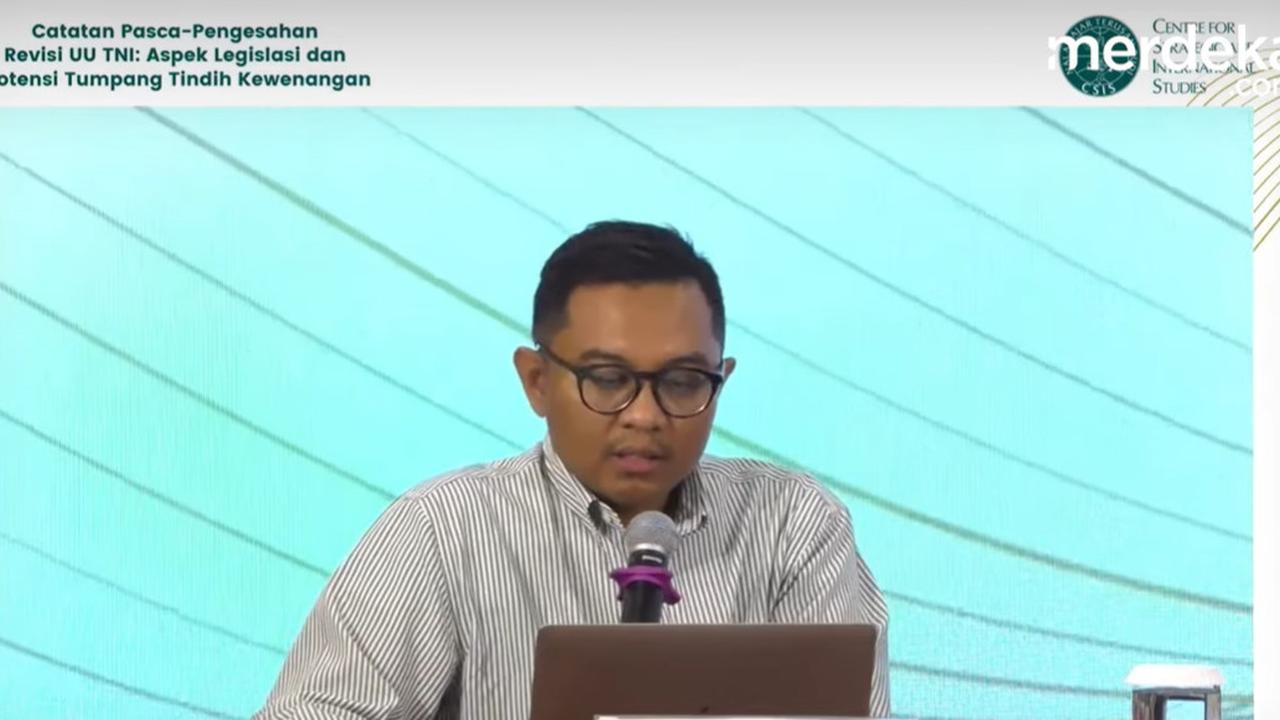 VIDEO: Kejutan! CSIS Blak-blakan Catatan-Catatan Kritis dari Proses Revisi UU TNI