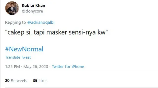 cuitan kocak new normal