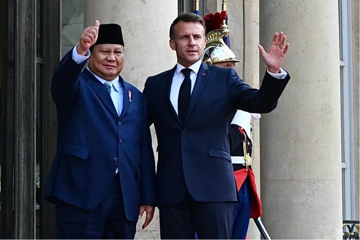 Presiden Prabowo dan Presiden Macron