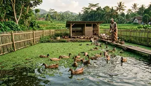 7 Cara Ternak Bebek Petelur Sambil Menanam Azolla di Kolam yang Sama, Hemat Pakan