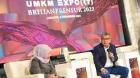 Direktur Utama BRI, Sunarso saat Press Conference UMKM EXPO(RT) BRILIANPRENEUR 2022, Sabtu, 2 Desember 2022.
