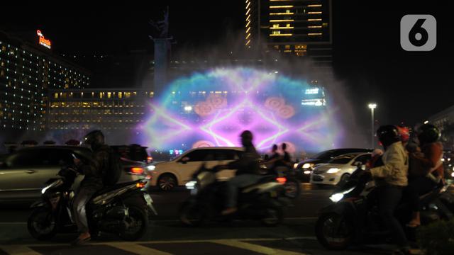 Persiapan malam tahun baru Bundaran HI