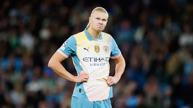 Foto: Erling Haaland Mati Kutu, Manchester City Kewalahan Hadapi Inter Milan di Liga Champions