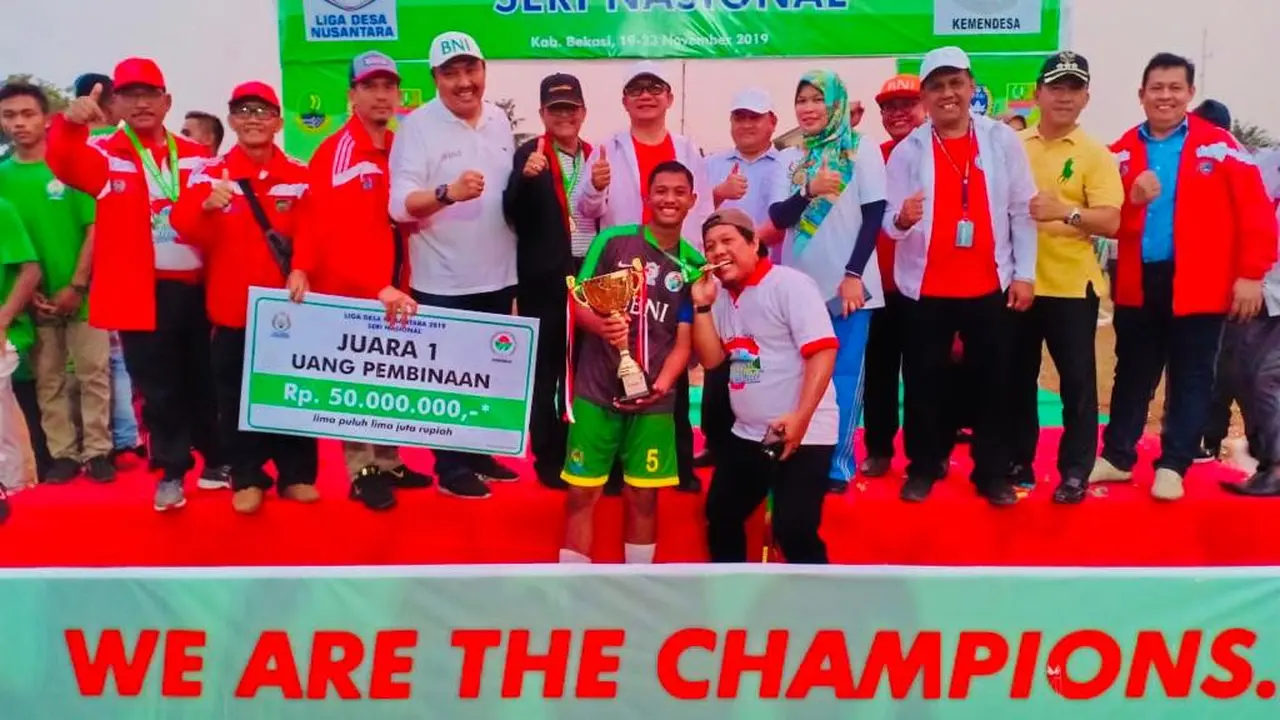 Tim Sepakbola Sumsel Juarai Liga Desa Nusantara Seri Nasional 2019