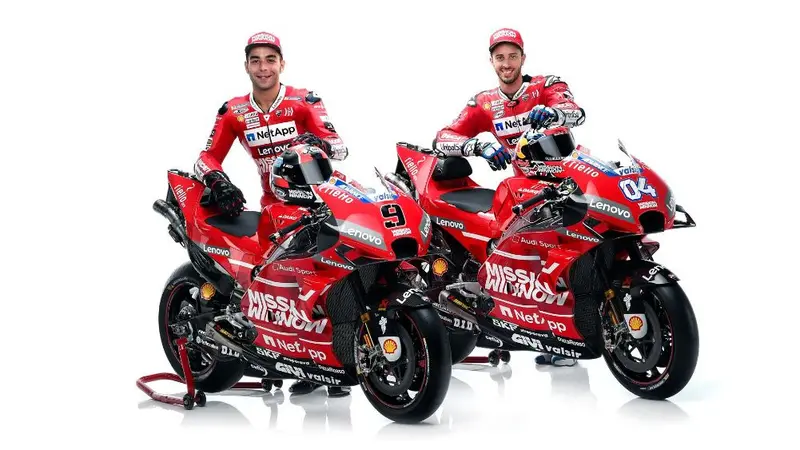 Pembalap Ducati, Danilo Petrucci dan Andrea Dovizioso.