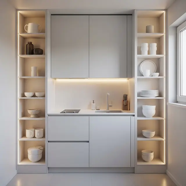 9 Model Dapur Rumah Type 36 Ukuran 2x2 Meter dengan Rak Tanam dan Lighting LED