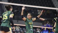 Tim putri Jawa Timur menjuarai Pul Y Piala Kapolri 2024 setelah mengalahkan Sulawesi Tengah 3-0 (26-24, 25-21, 25-23)&nbsp;di GOR Terpadu Ayani, Pontianak, Senin (7/10). (foto: PP PBVSI)