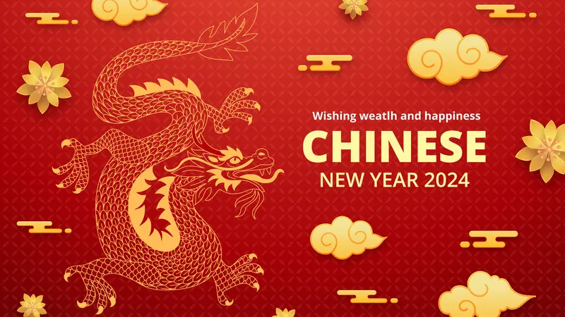 Ilustrasi Tahun Baru China, Imlek 2024