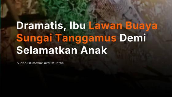 Dramatis, Ibu Lawan Buaya Sungai Tanggamus Demi Selamatkan Anak
