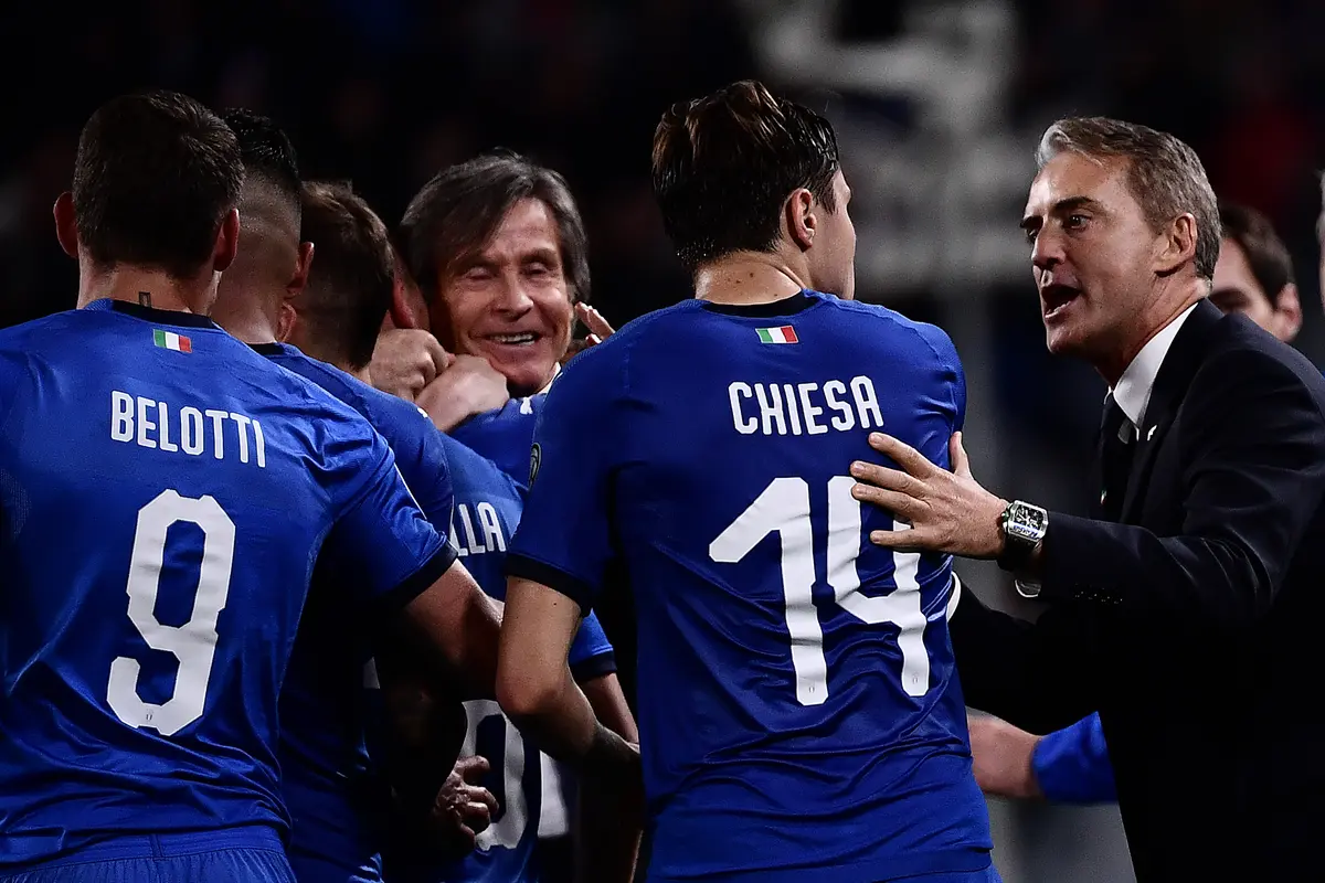 Pelatih Timnas Italia, Roberto Mancini.