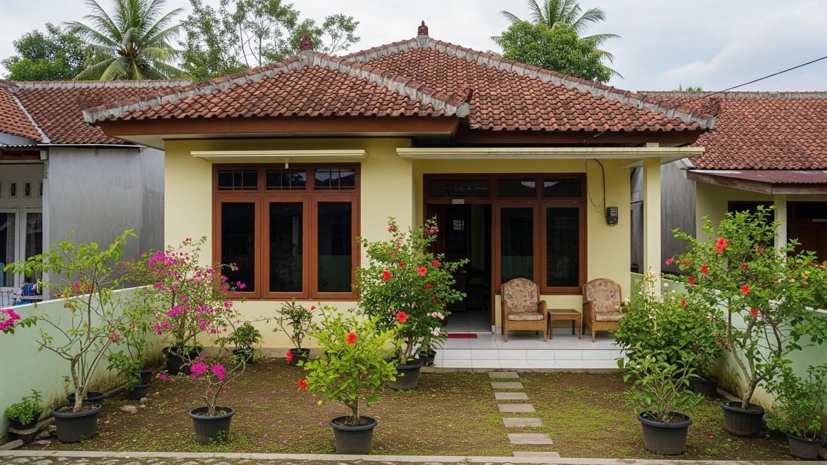 Desain Rumah 1 Lantai Atap Genteng Cocok untuk Orang Tua, Nyaman di Masa Pensiun