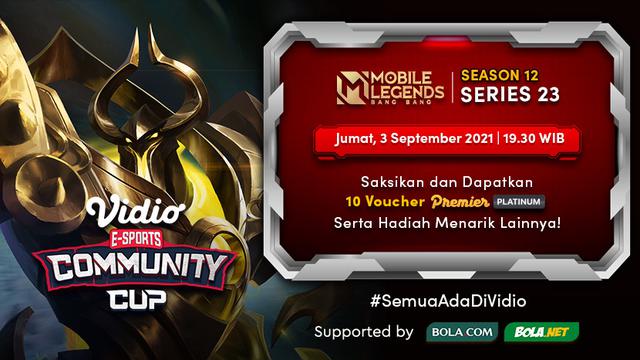 Link Live Streaming Vidio Community Cup Season 12 Mobile Legends Series 23, Jumat 3 September 2021