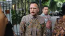 Raffi Ahmad mengatakan kehadirannya terkait kesiapannya untuk membantu Prabowo di masa mendatang. (Liputan6.com/Angga Yuniar)