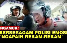 VIDEO: Berseragam Polisi, Pria Ini Ngamuk Tarik Baju Sopir Truk