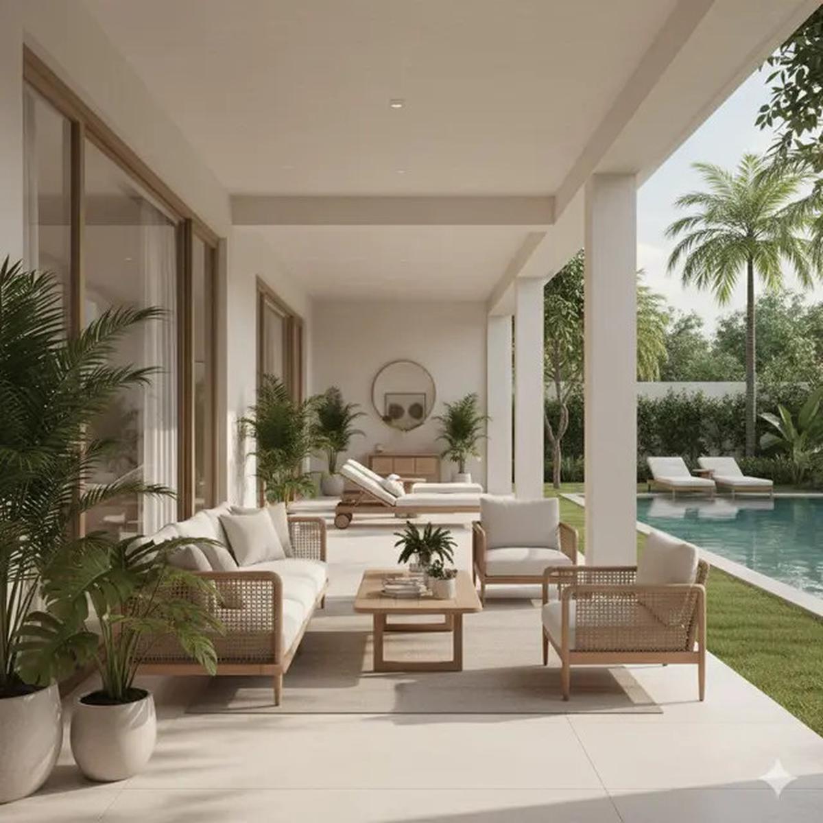 9 Model Rumah 1 Lantai dengan Teras Luas Bergaya Resort, Konsep Elegan yang Bikin Betah