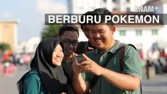 Para penggemar games ini rela berpanas-panasan demi memperoleh Pokemon favorit di area wisata Kota Tua.