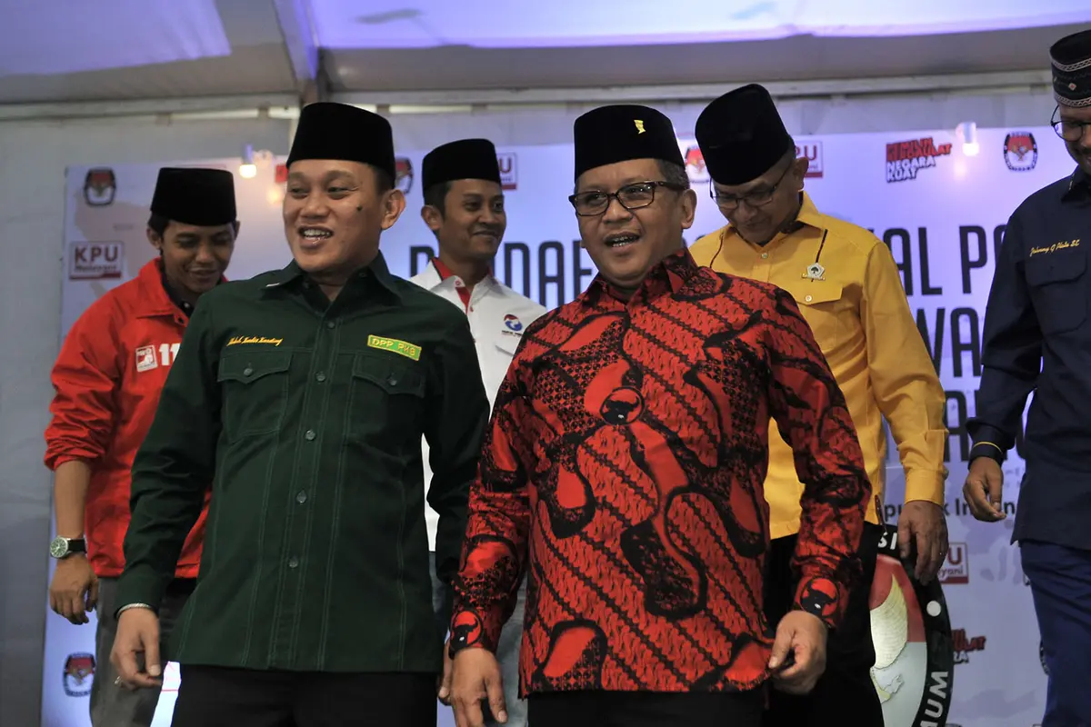 9 Sekjen Partai Koalisi Jokowi Sambangi KPU