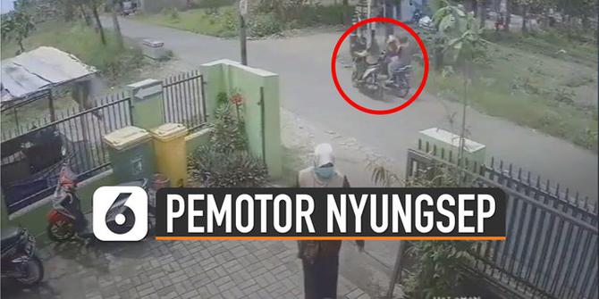 VIDEO: Apes, Pemotor Nyungsep Gara-Gara ABG Belok Sembarangan