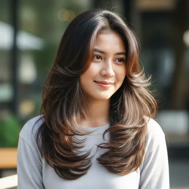 9 Model Rambut Panjang Layer ala Korea