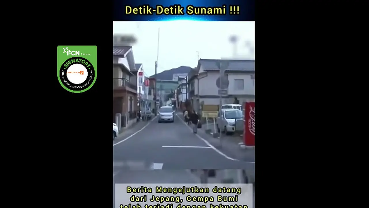Tangkapan layar klaim video tsunami Jepang pada awal 2024