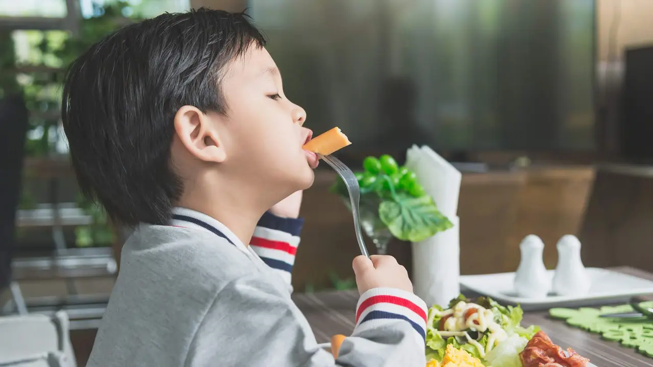 anak makan