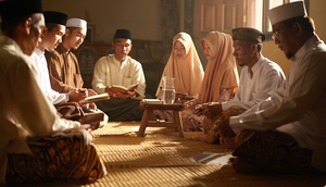 Ilustrasi sholawat jawa (Foto: Reve Art AI)