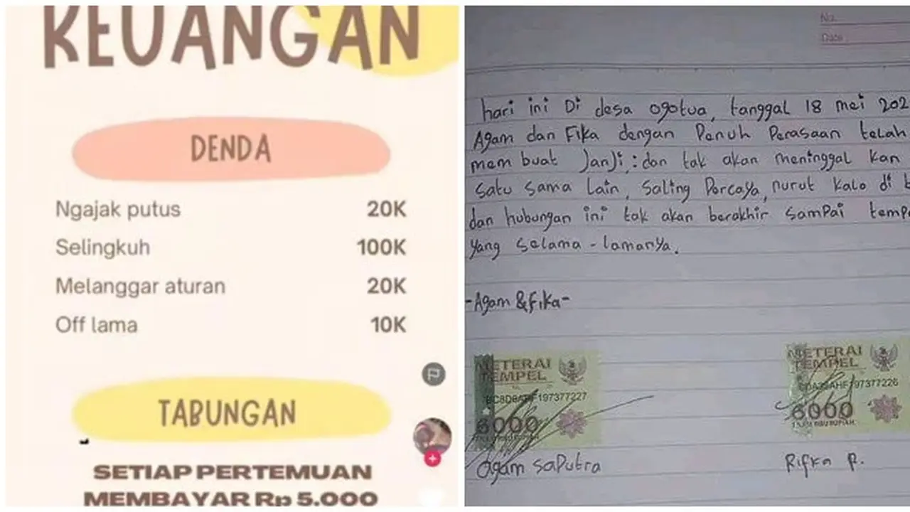 6 Surat Perjanjian Pasangan Kekasih Ini Bikin Senyum Langgar Langsung Putus Hot 6703